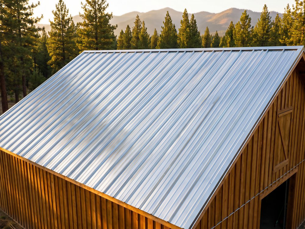 Pacific Northwest pole barn with a Tuff-Rib metal roof